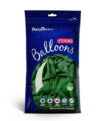 100 palloncini verde bosco 12 cm