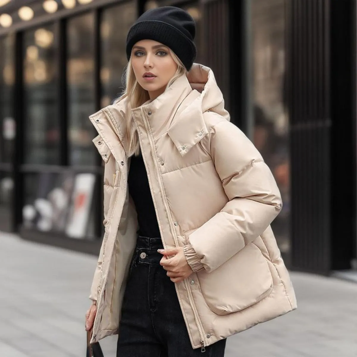 2023 nuova giacca invernale cappotti da donna Parka femminile piumino giacche di cotone cappotto con cappuccio spesso caldo anti