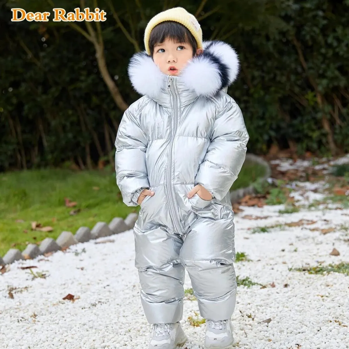 30 N Inverno Caldo Snowsuit 2023 Vestiti Della Neonata Anatra Piumino All'aperto Infantile Arrampicata Pagliaccetto Ragazzo Bamb