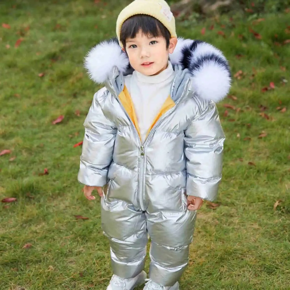 30 N Inverno Caldo Snowsuit 2023 Vestiti Della Neonata Anatra Piumino All'aperto Infantile Arrampicata Pagliaccetto Ragazzo Bamb