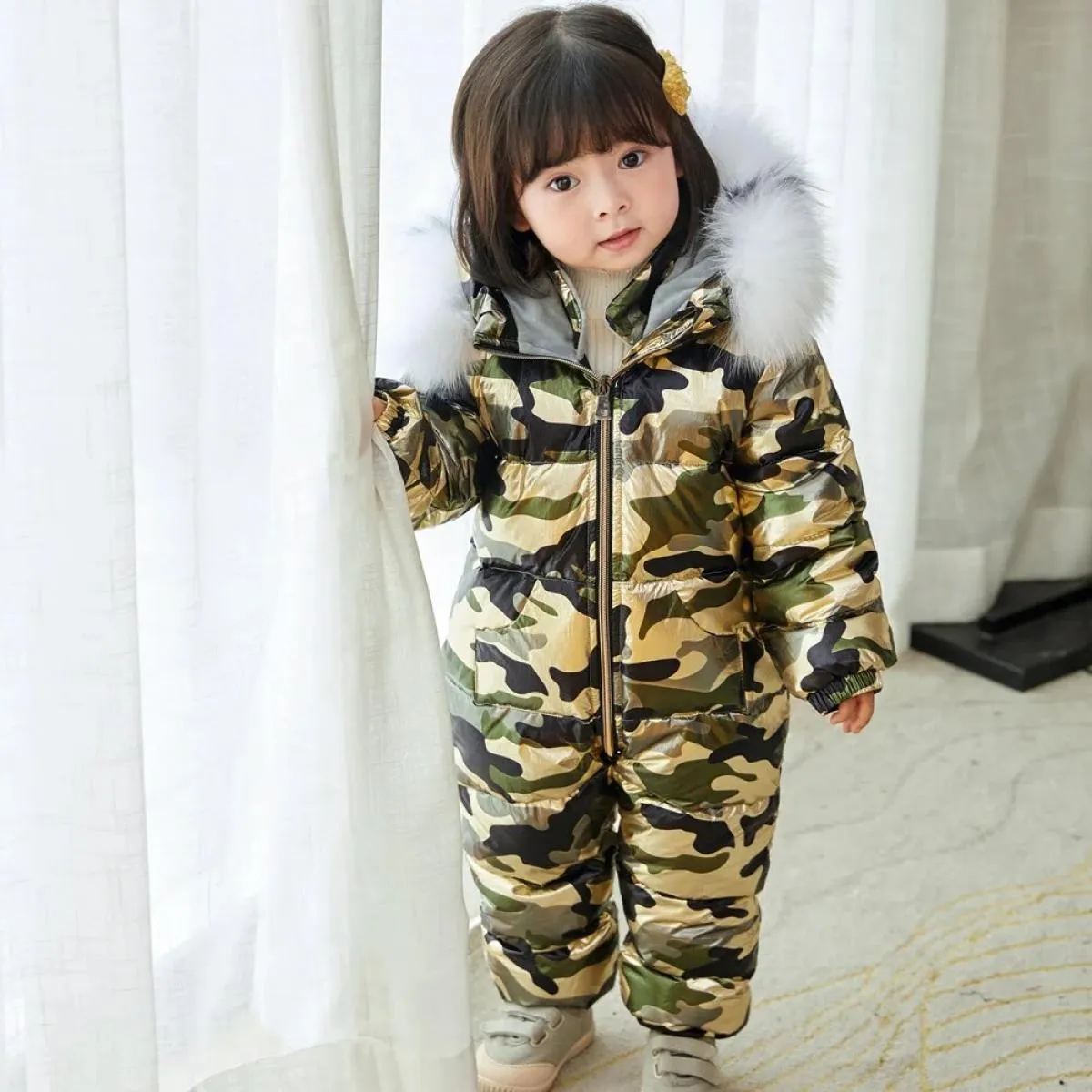 30 N Inverno Caldo Snowsuit 2023 Vestiti Della Neonata Anatra Piumino All'aperto Infantile Arrampicata Pagliaccetto Ragazzo Bamb