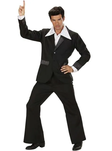 Abito disco nero per uomo