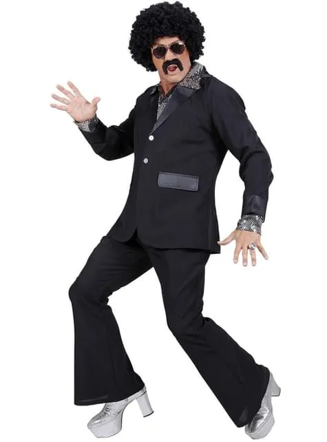 Abito disco nero per uomo