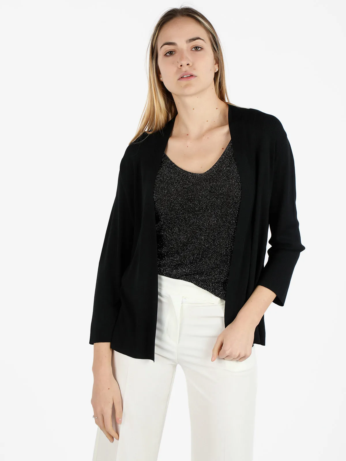 Alfa Cardigan femme en maille côtelée