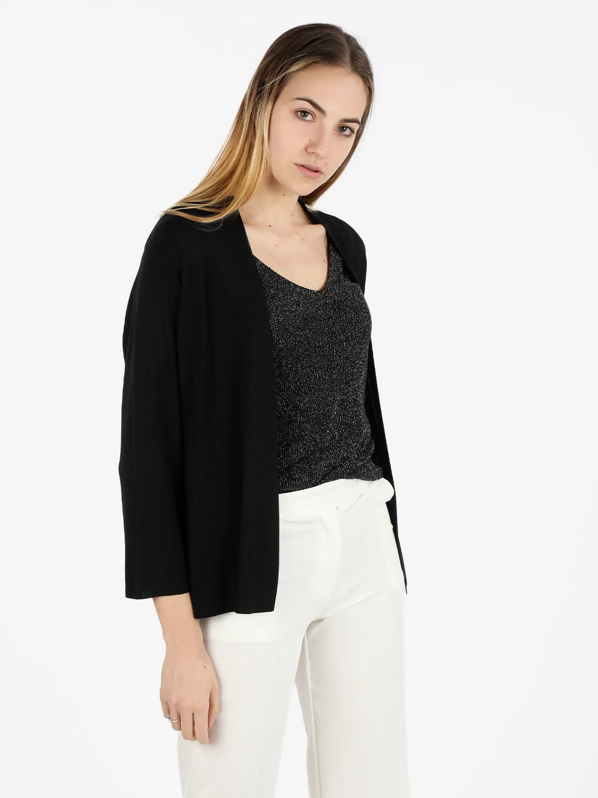 Alfa Cardigan femme en maille côtelée