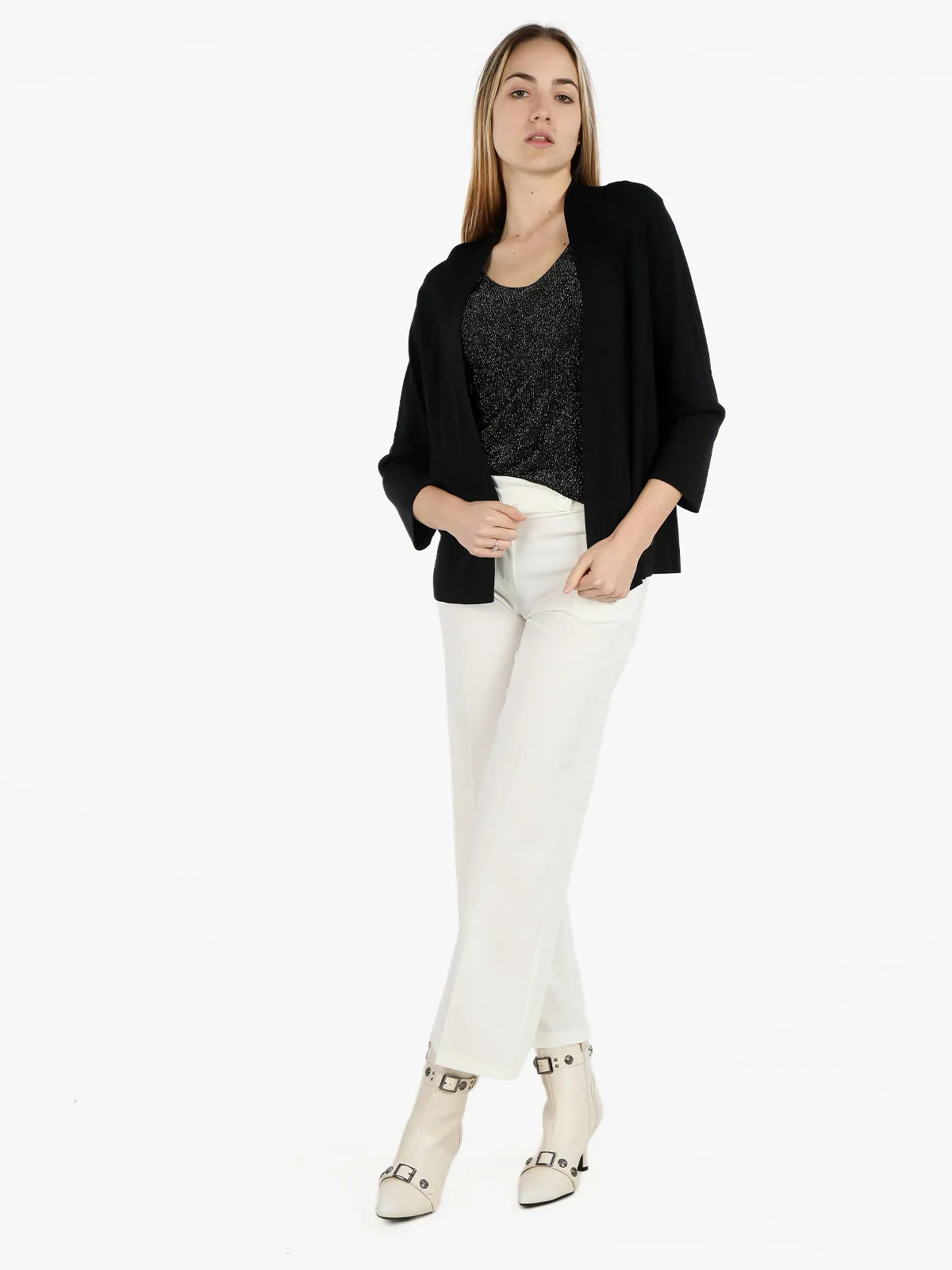 Alfa Cardigan femme en maille côtelée