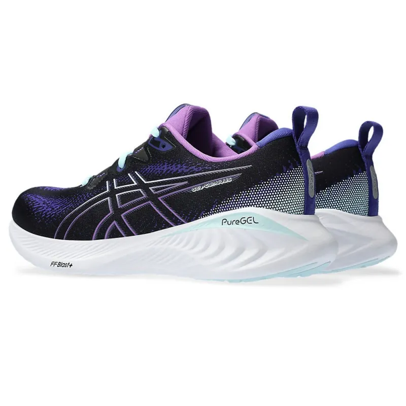 Asics Gel-Cumulus 25 Nero Viola Azzurro - Scarpe Running Donna