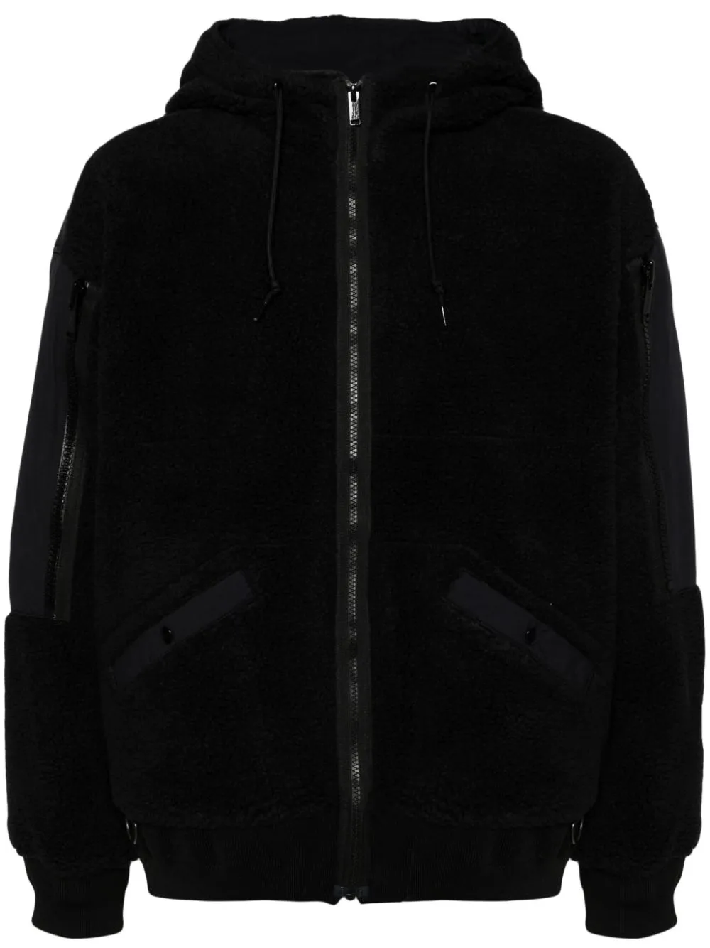 Bomber con coulisse in nero - uomo