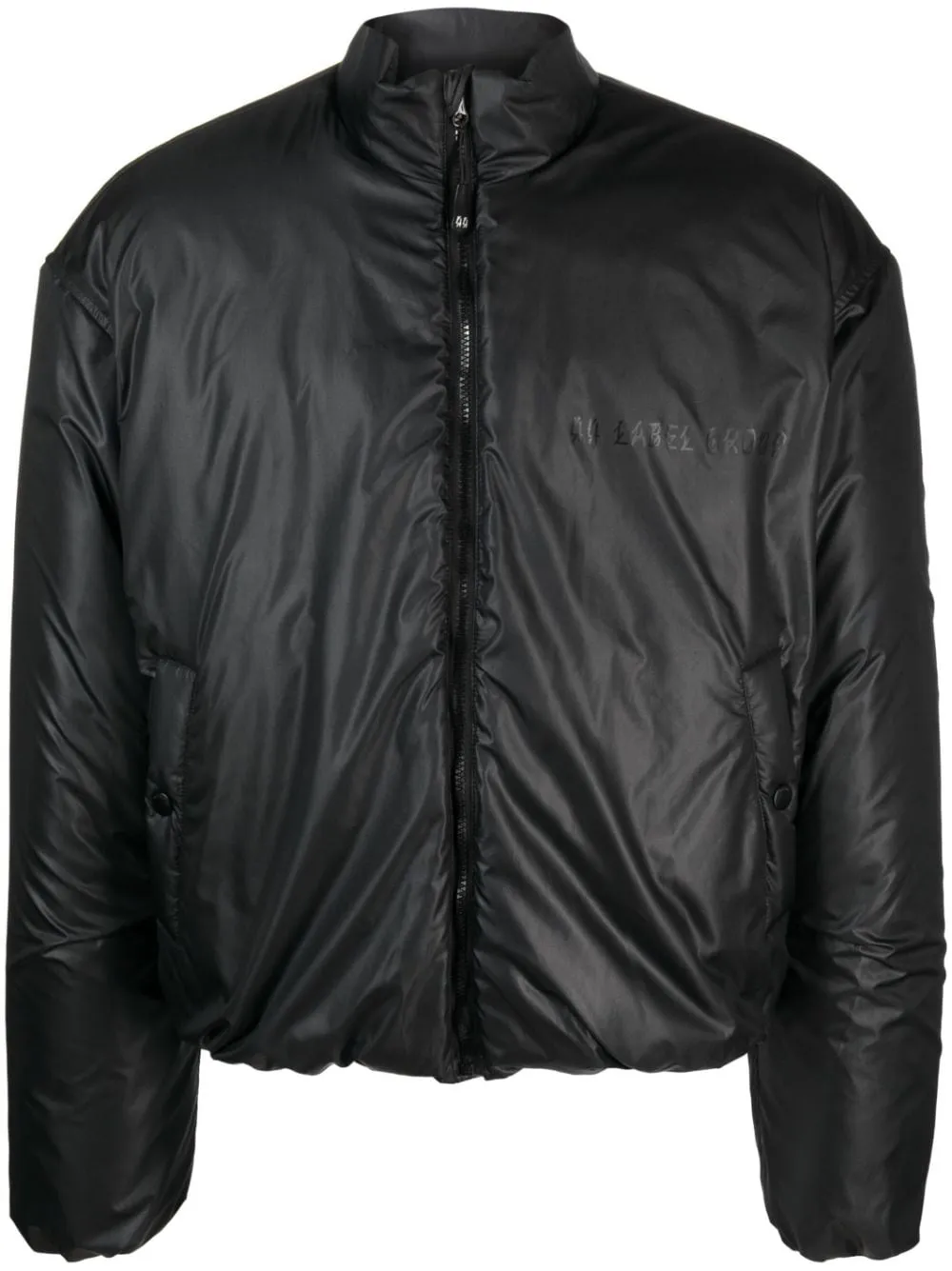 Bomber con stampa in nero - uomo