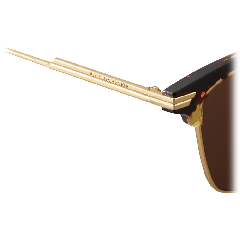 Bottega Veneta - Occhiali da Sole con Design Clubmaster - Marrone Havana - Occhiali da Sole - Bottega Veneta Eyewear