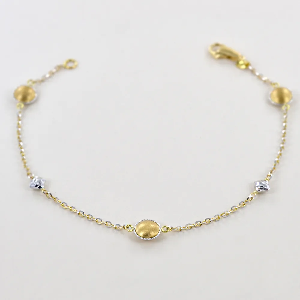 Bracciale in oro giallo e bianco collezione Sunlight