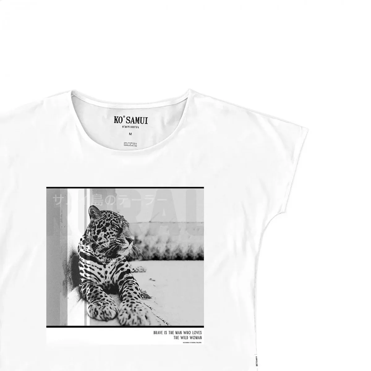 Brave Black & White T-Shirt, Bianco