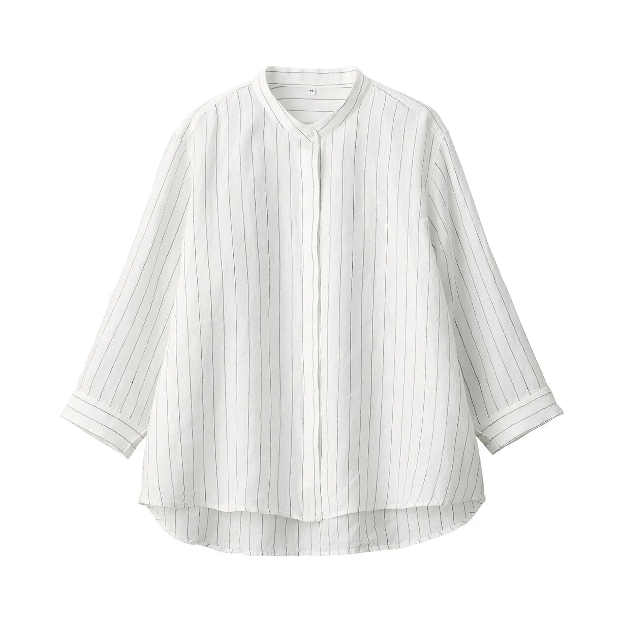 Camicia da donna in lino lavato con maniche a 3/4.