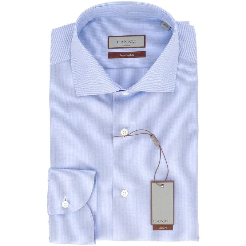 Camicia Impeccabile slim fit azzurra 
