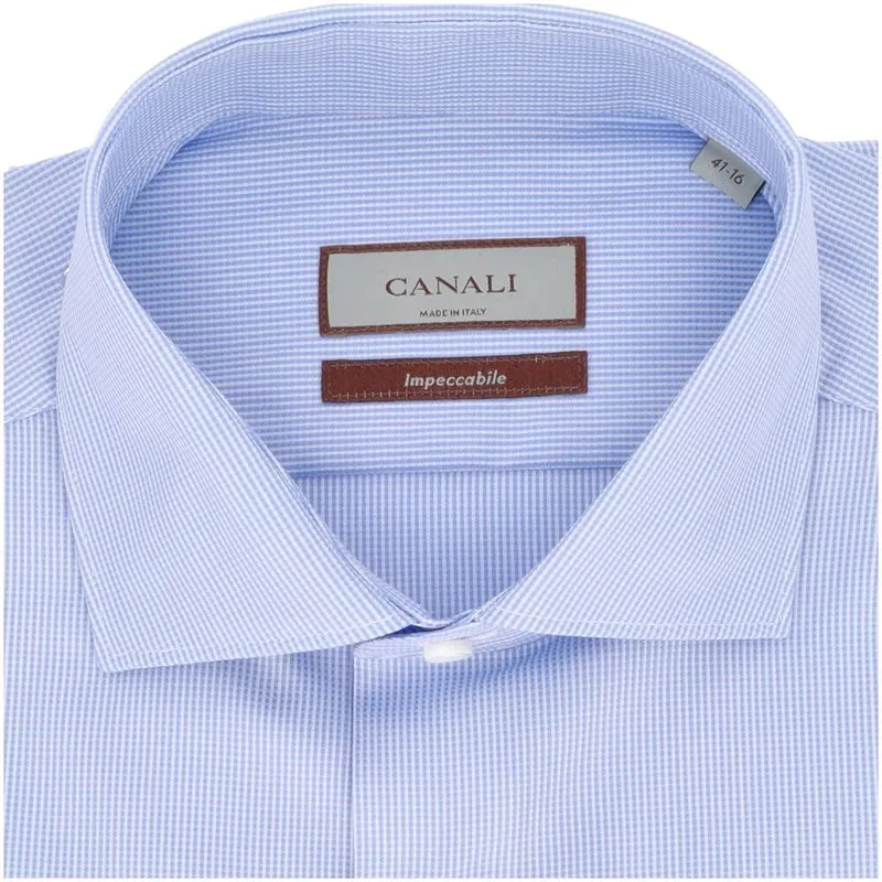 Camicia Impeccabile slim fit azzurra 