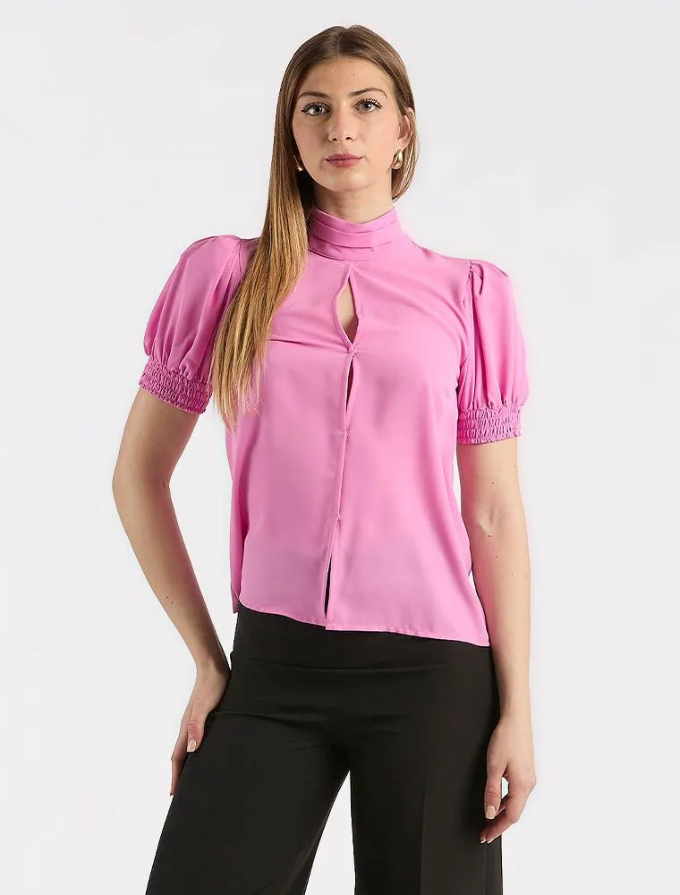 Camicia Manica Corta San Babila - Ciclamino