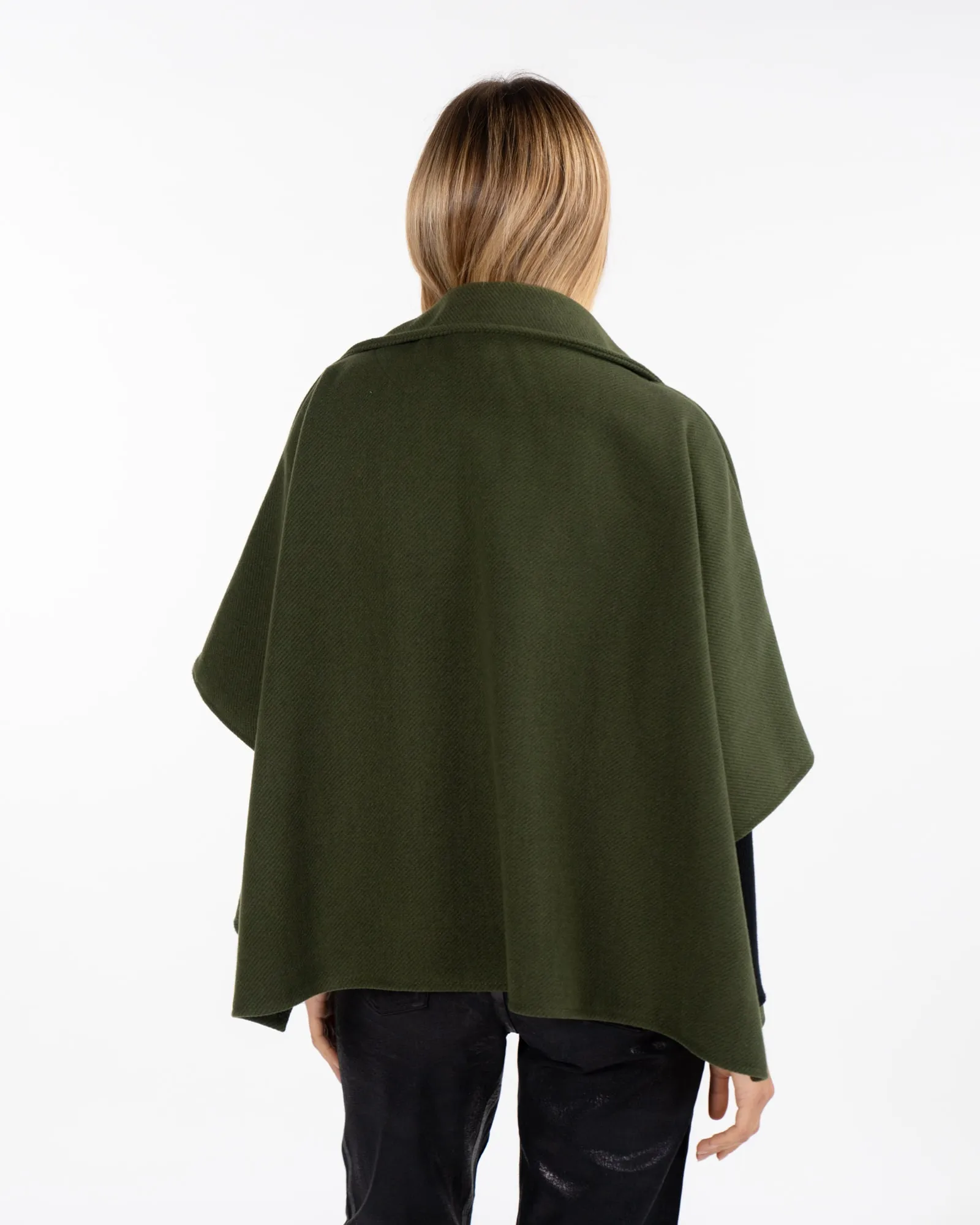 Cappotto a mantella - VERDE OLIVA