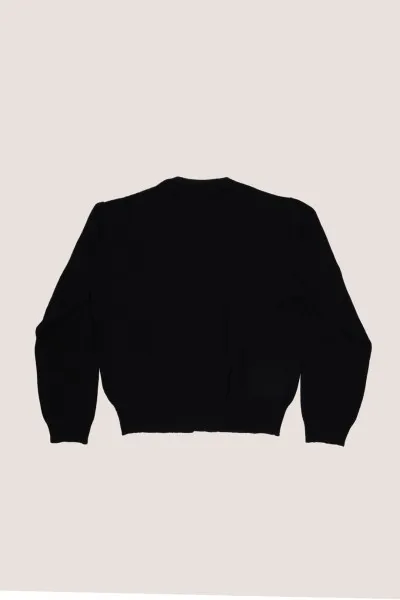 Cardigan con ricami logo Nero