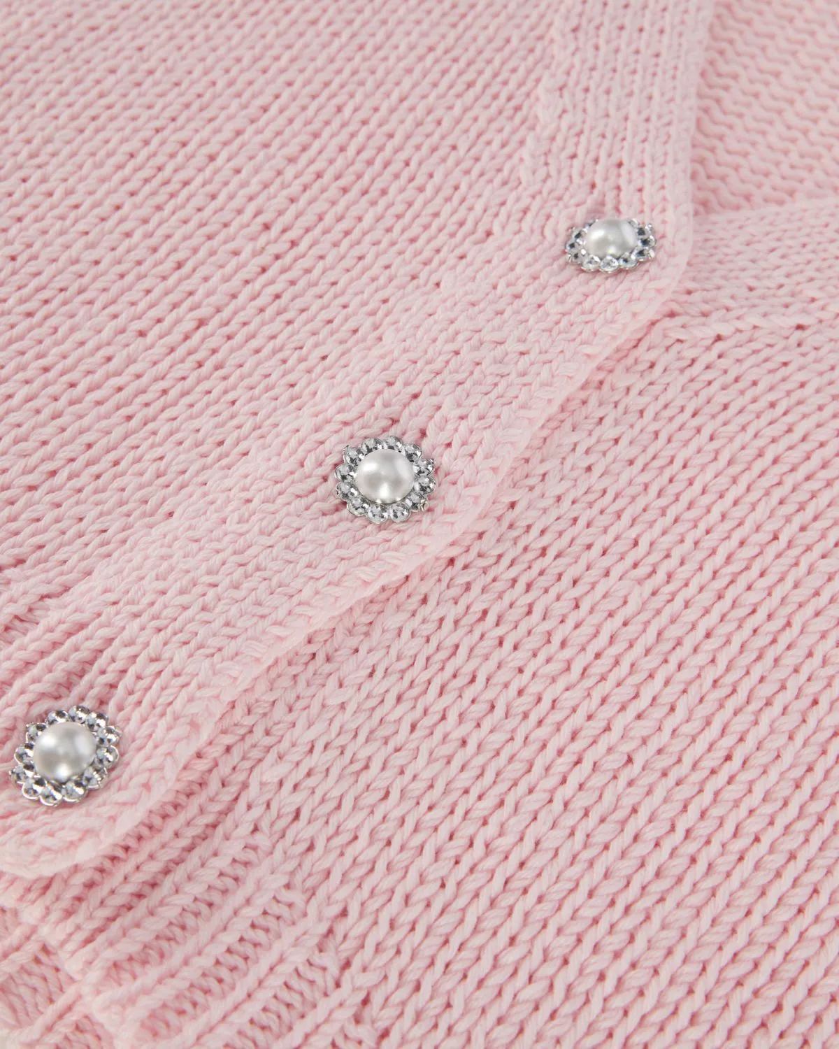 Cardigan crop di colore cipria