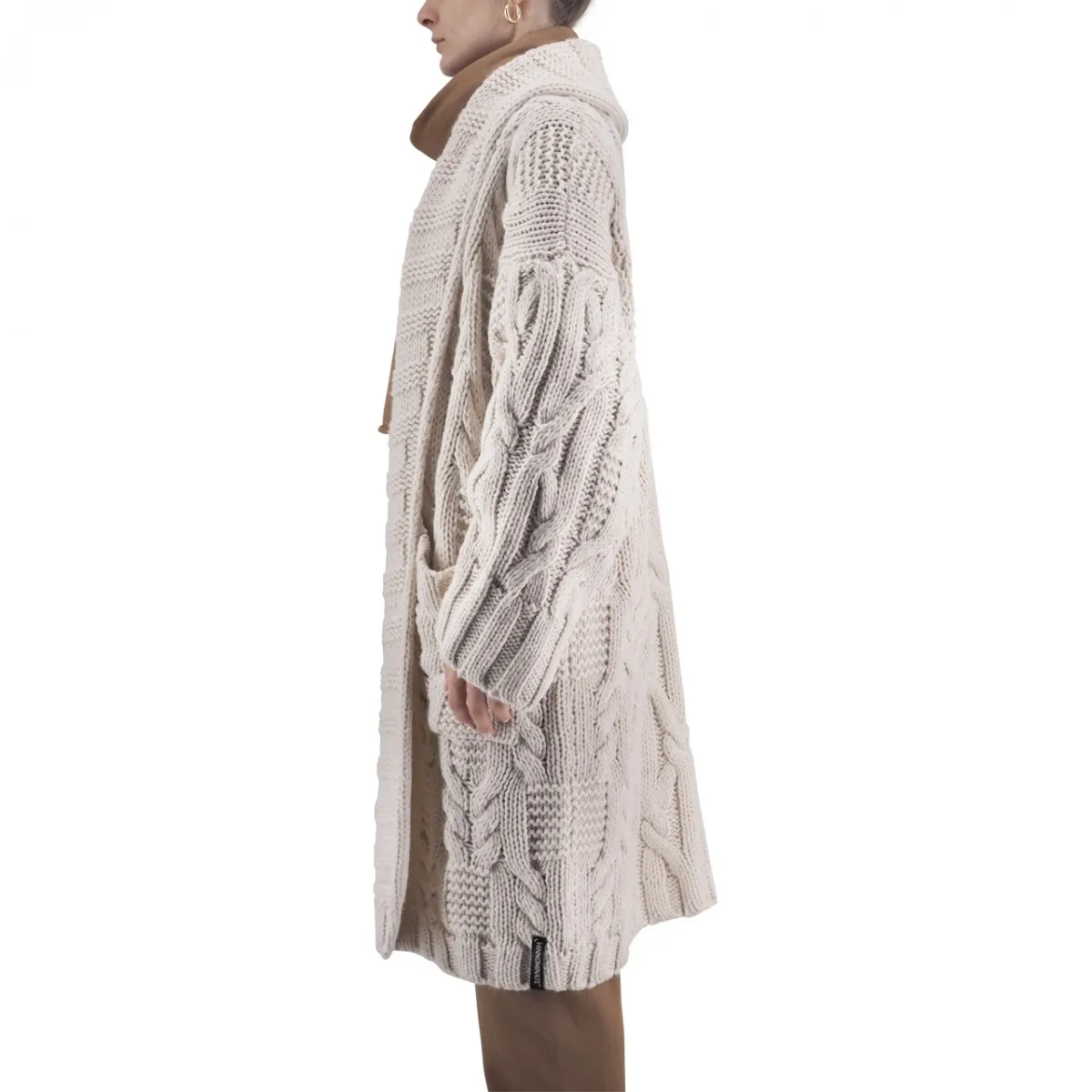 Cardigan In Maglia Trama Intrecciata