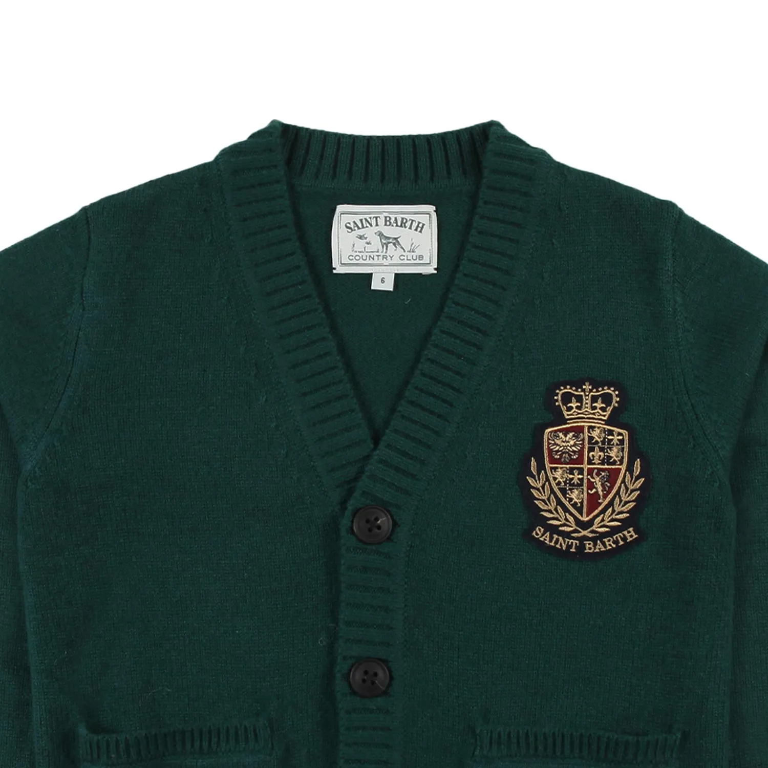 Cardigan Mc2 Varsity Verde Bambino E Ragazzo