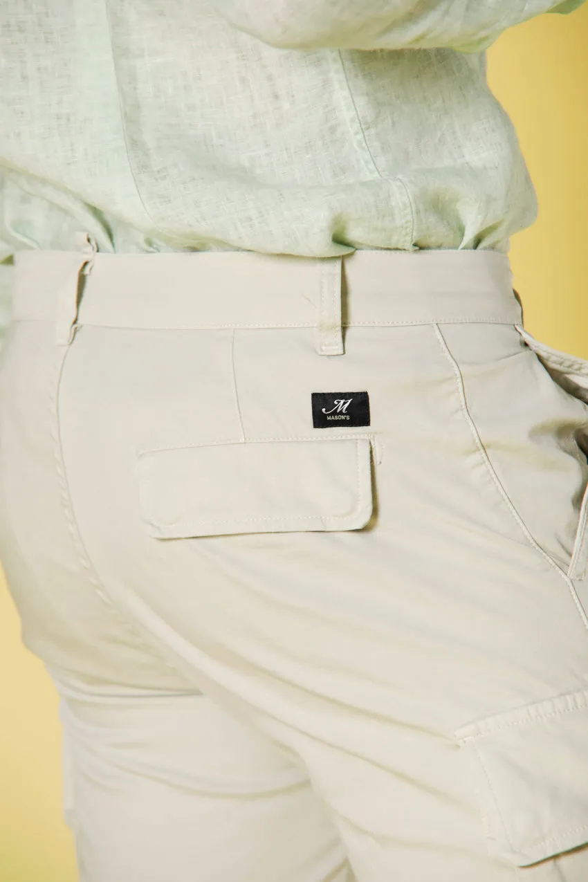 Chile bermuda cargo homme en satin stretch  slim