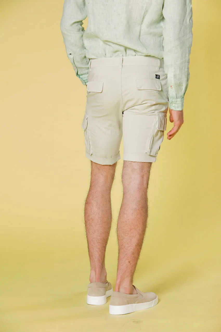 Chile bermuda cargo homme en satin stretch  slim