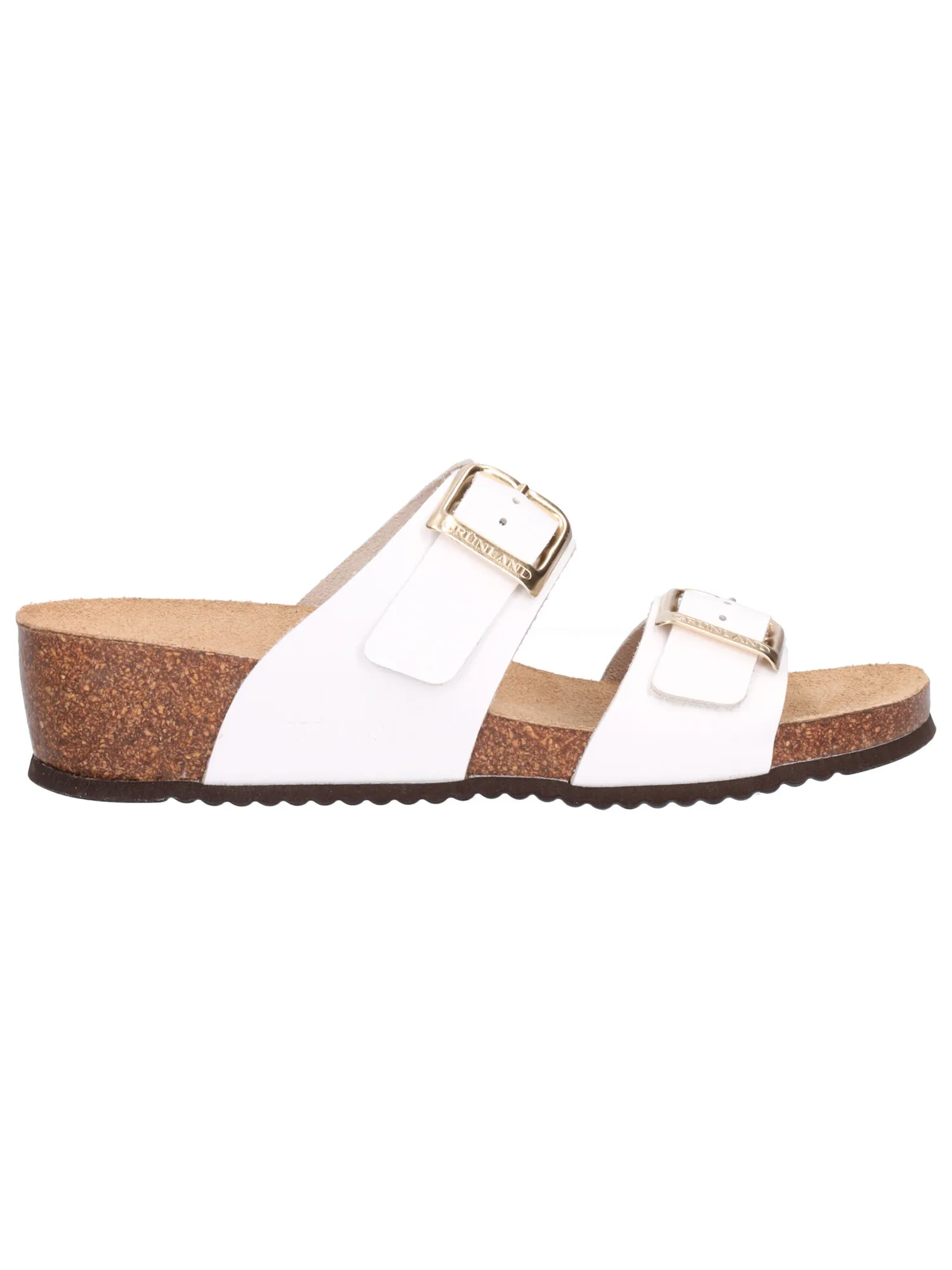 Ciabatta con zeppa Grunland da donna bianca