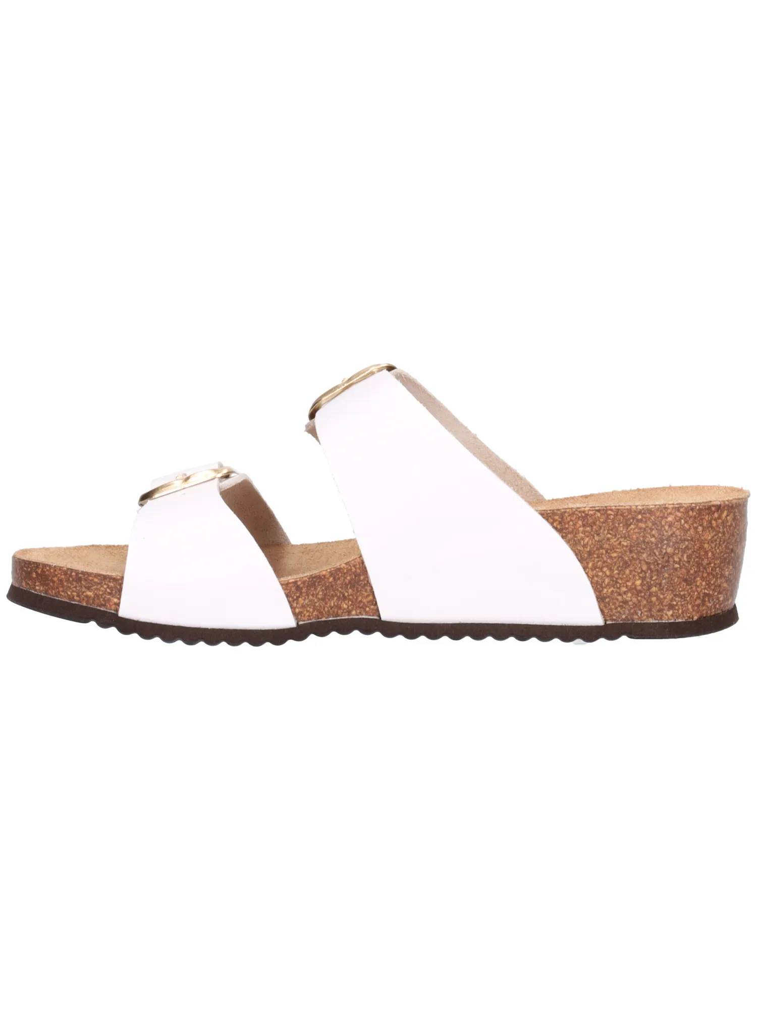 Ciabatta con zeppa Grunland da donna bianca