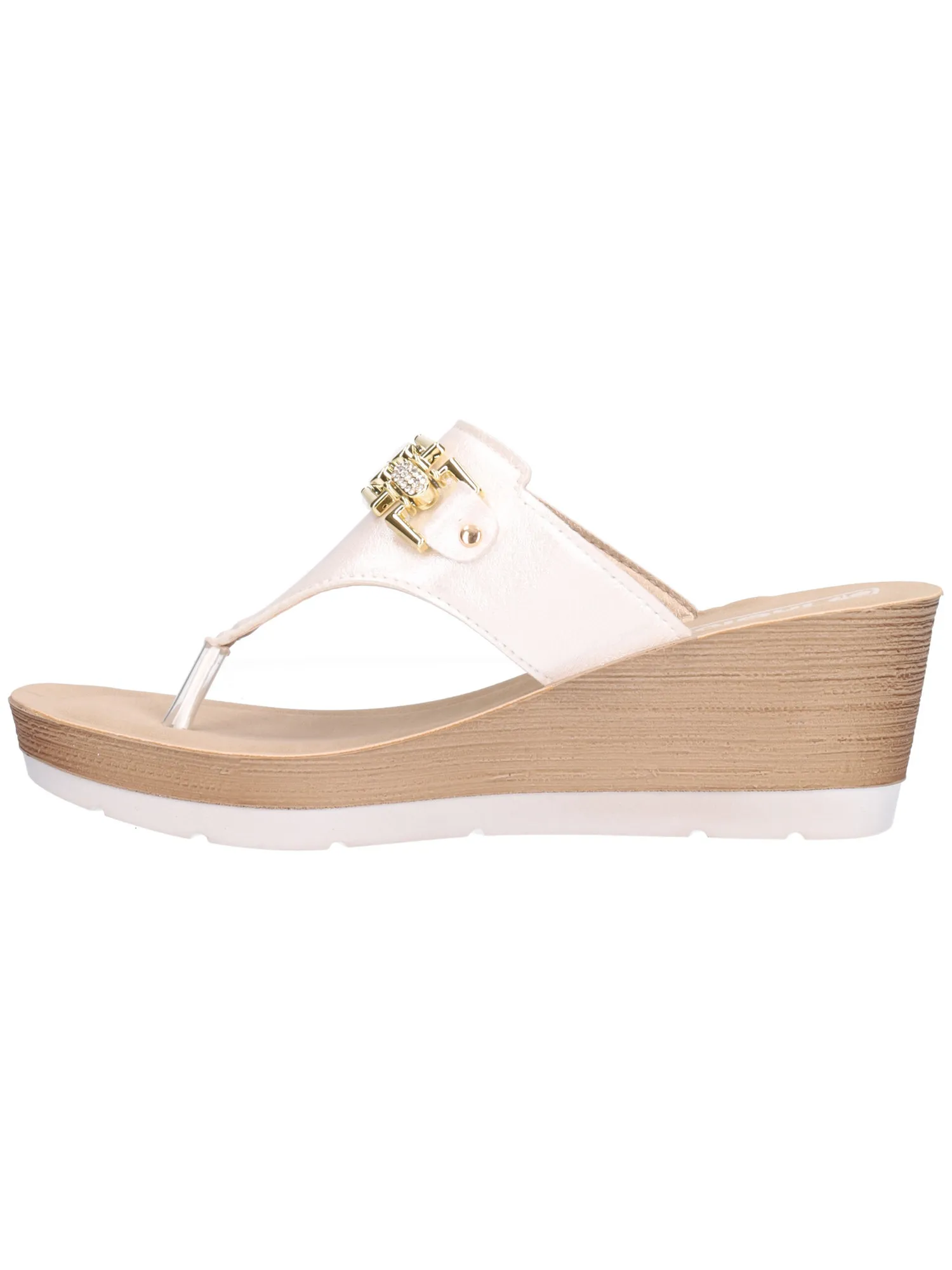 Ciabatta infradito con zeppa Inblu da donna bianco perla