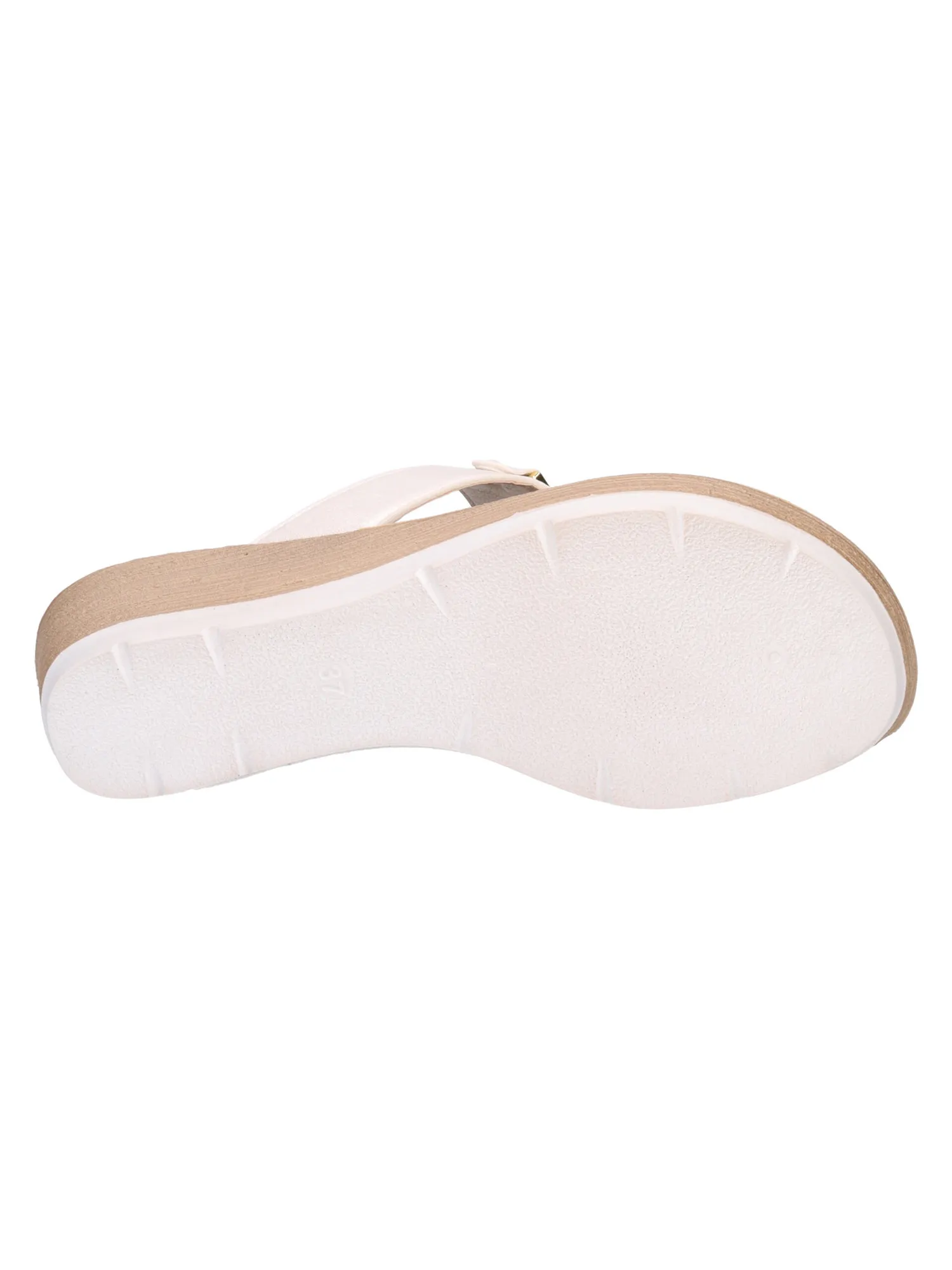Ciabatta infradito con zeppa Inblu da donna bianco perla