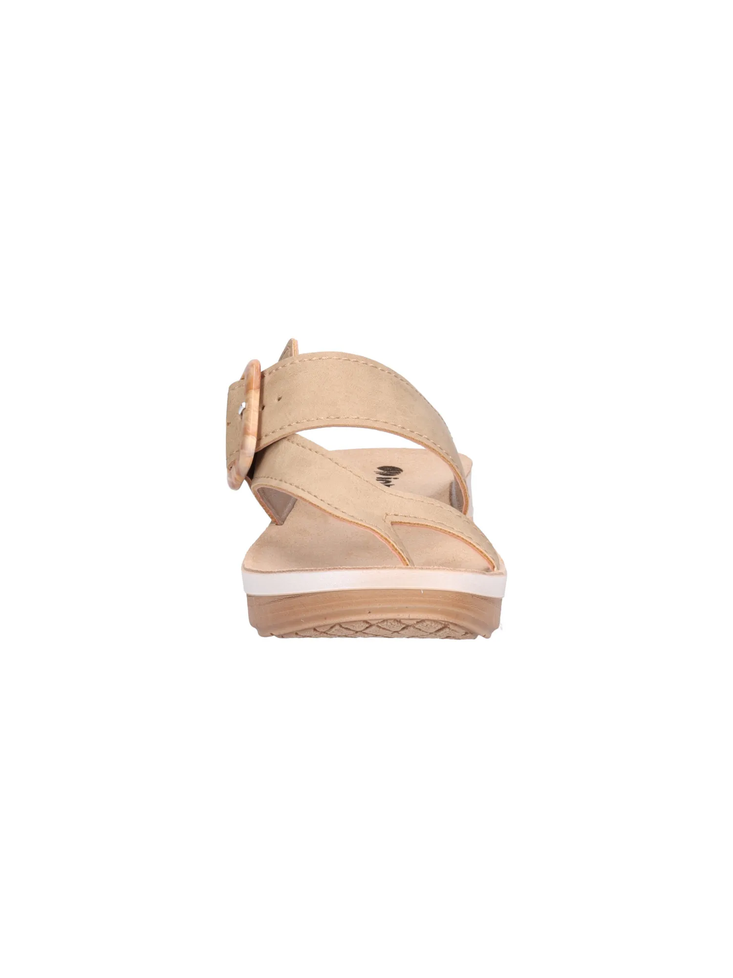 Ciabatta infrapollice con zeppa bassa Inblu da donna beige