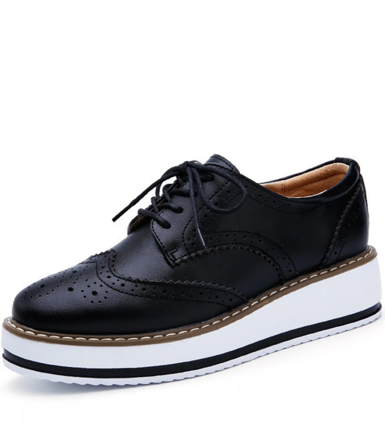 Comemore Scarpe da ginnastica da donna Scarpe da ragazza autunno in pelle con lacci con piattaforma a cuore damore Scarpe da do
