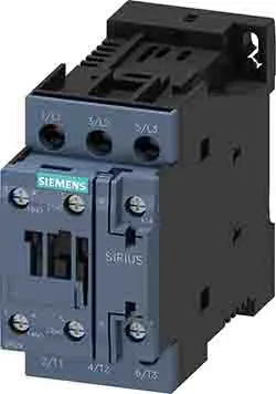 Contattore Siemens, serie Size S0, 3RT2, 3 poli, 1NO + 1NC, 25 A, 11 kW, bobina 24 V dc