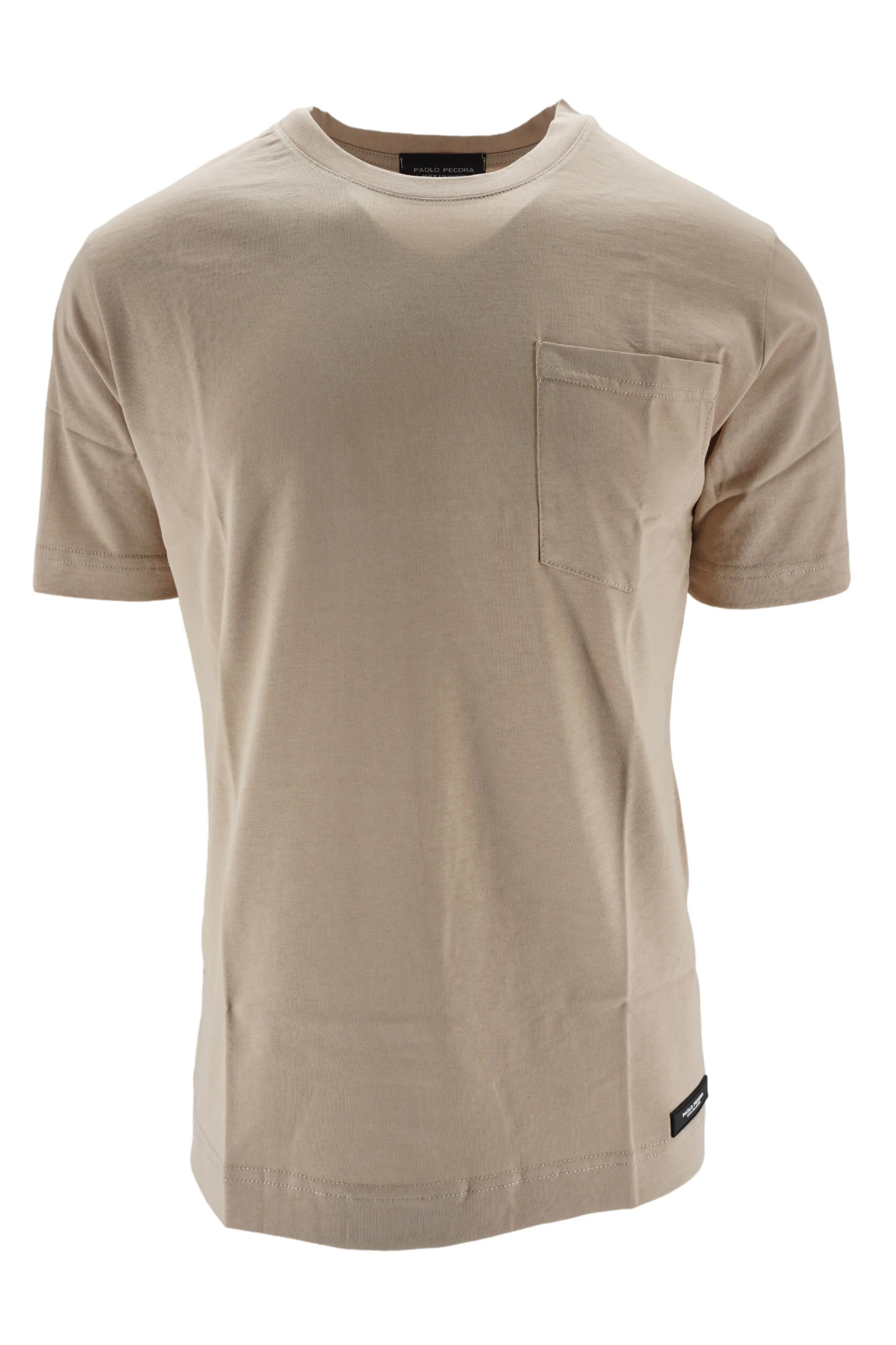 Cotton T-Shirt with Pocket / Beige