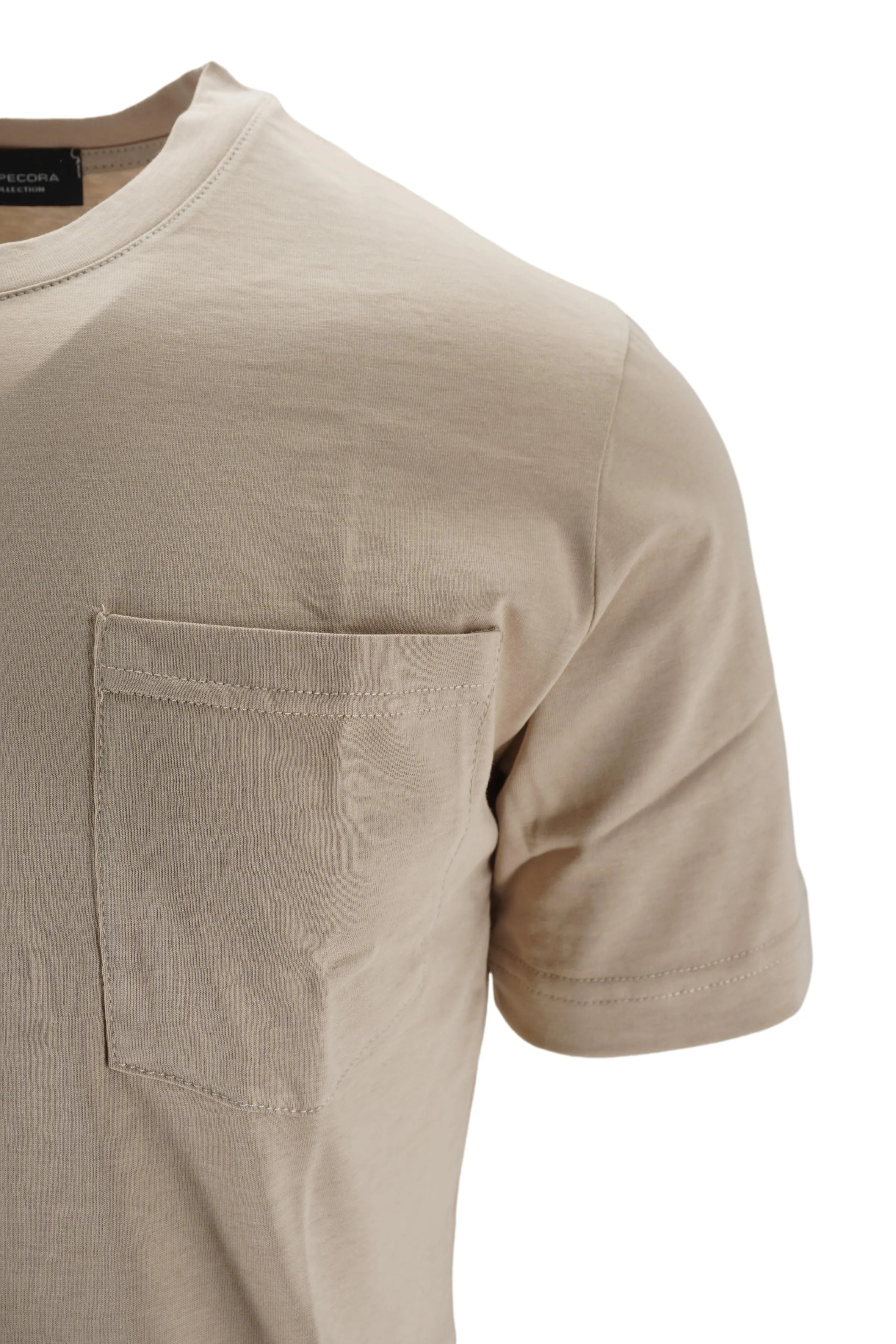Cotton T-Shirt with Pocket / Beige