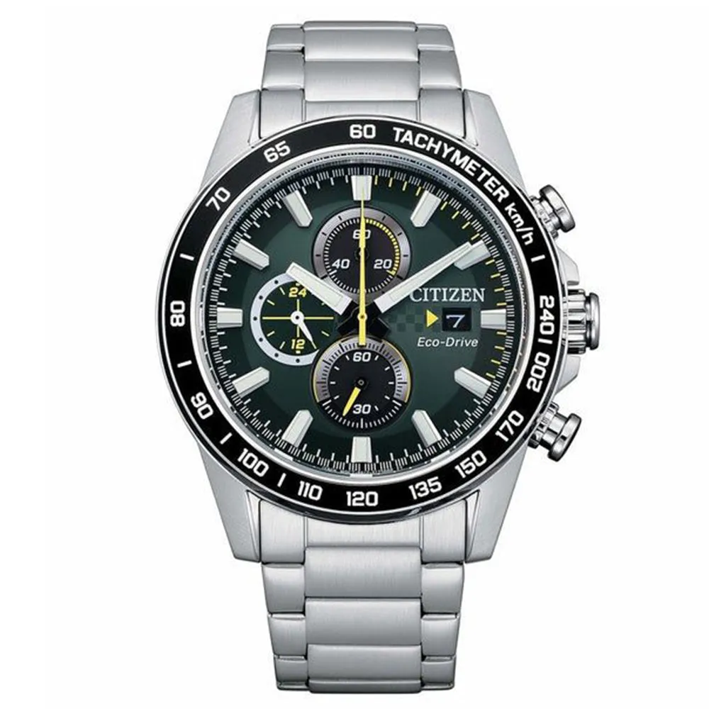 Cronografo Uomo Eco Drive Verde Citizen