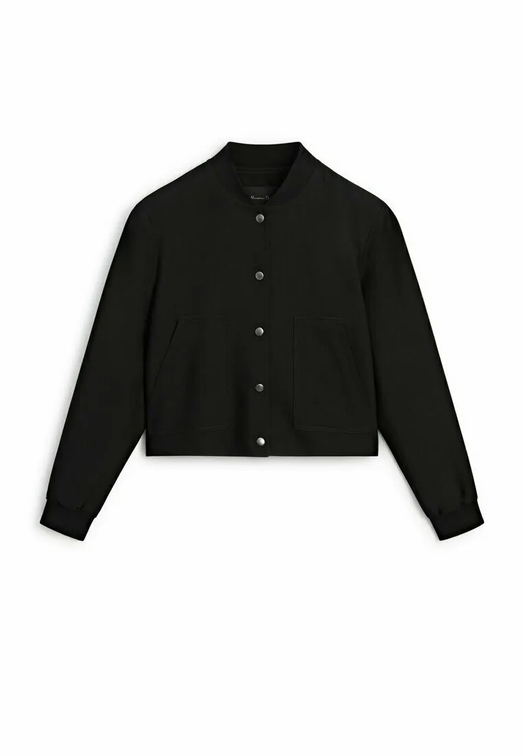 CROPPED WITH SNAP BUTTONS - Giubbotto Bomber