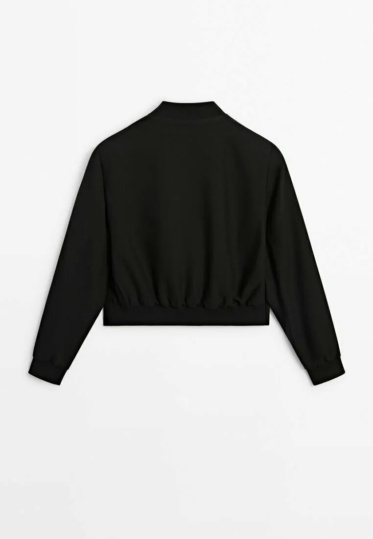 CROPPED WITH SNAP BUTTONS - Giubbotto Bomber