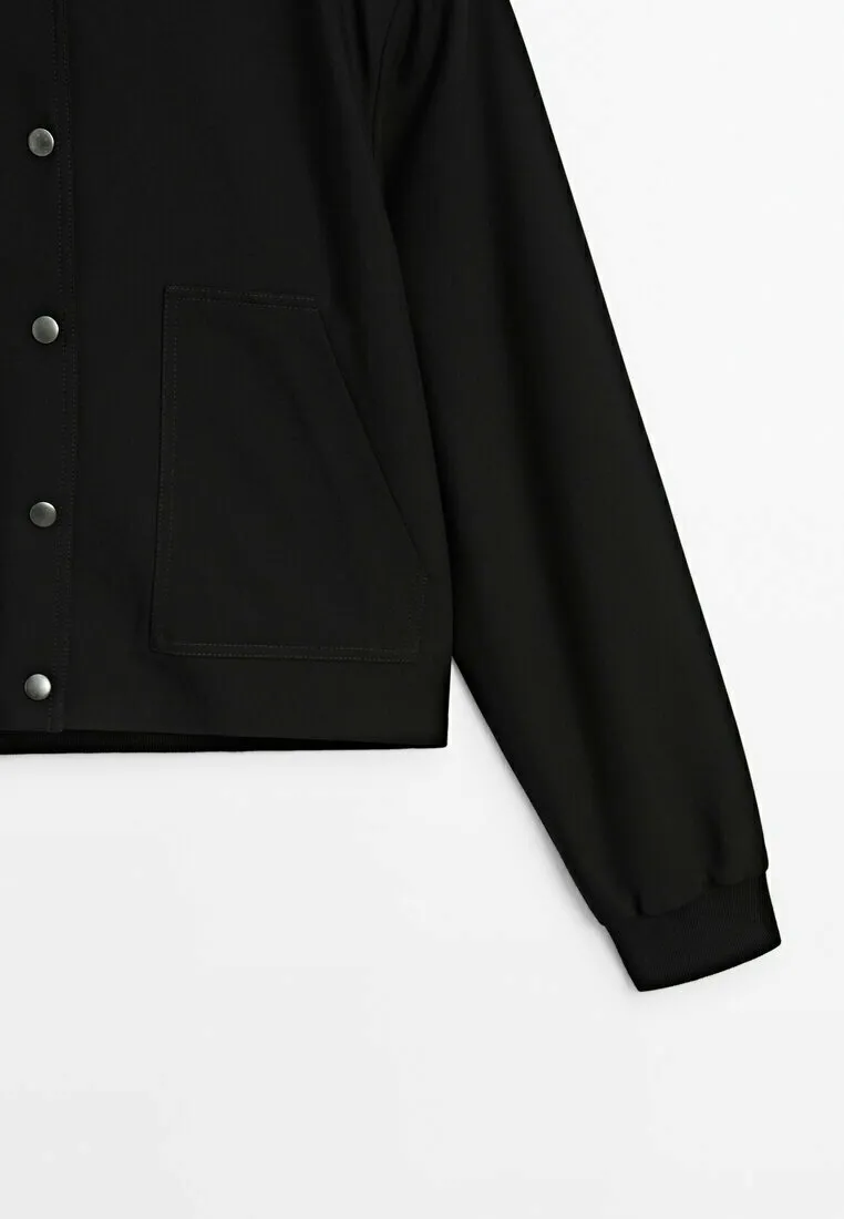 CROPPED WITH SNAP BUTTONS - Giubbotto Bomber