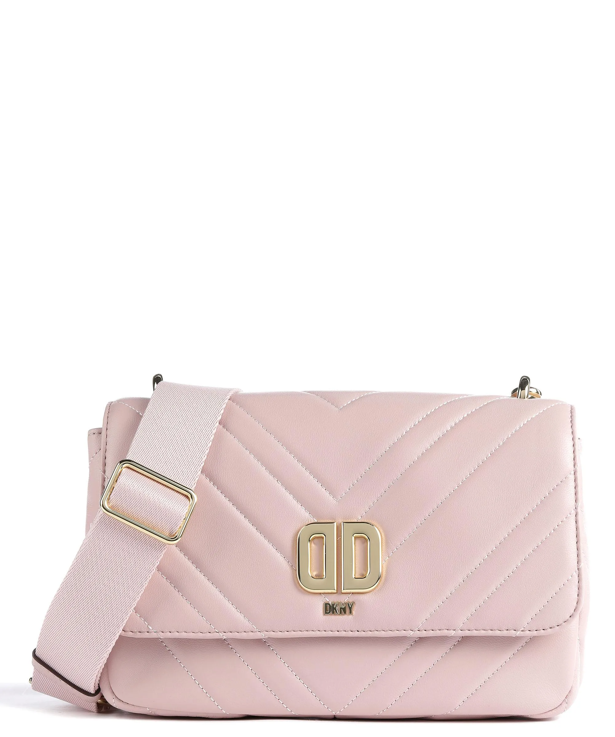  DKNY Delphine Borsa a tracolla cuoio di agnello rosa  