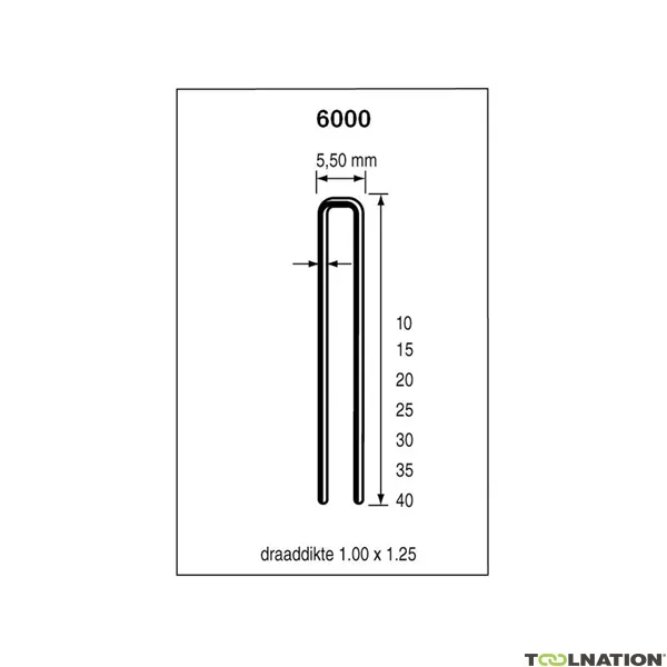 Dutack 5028035 Graffette serie 6000 in acciaio da 15 mm 5000 pz.