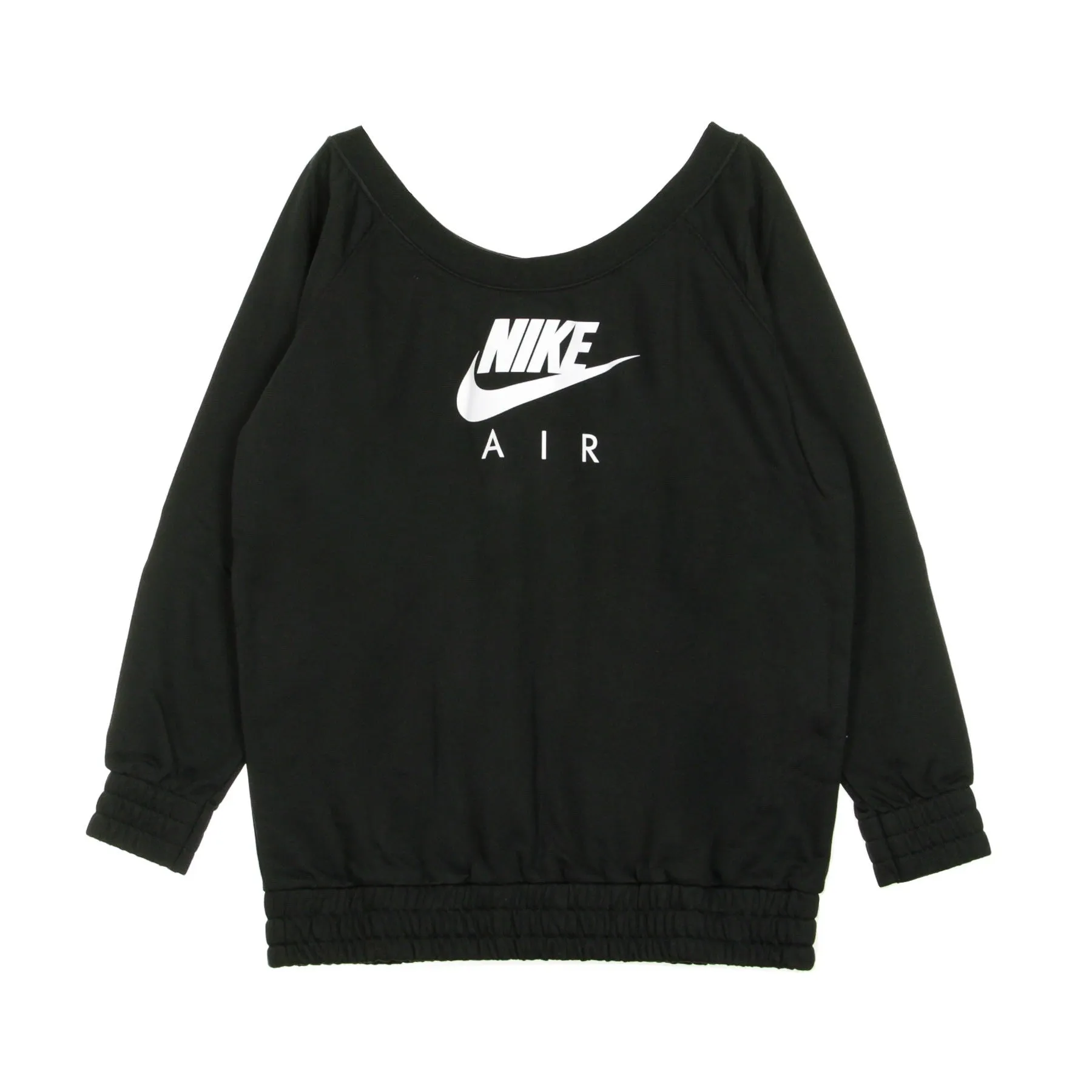 Felpa Leggera Girocollo Donna Sportswear Air Crew Black/white