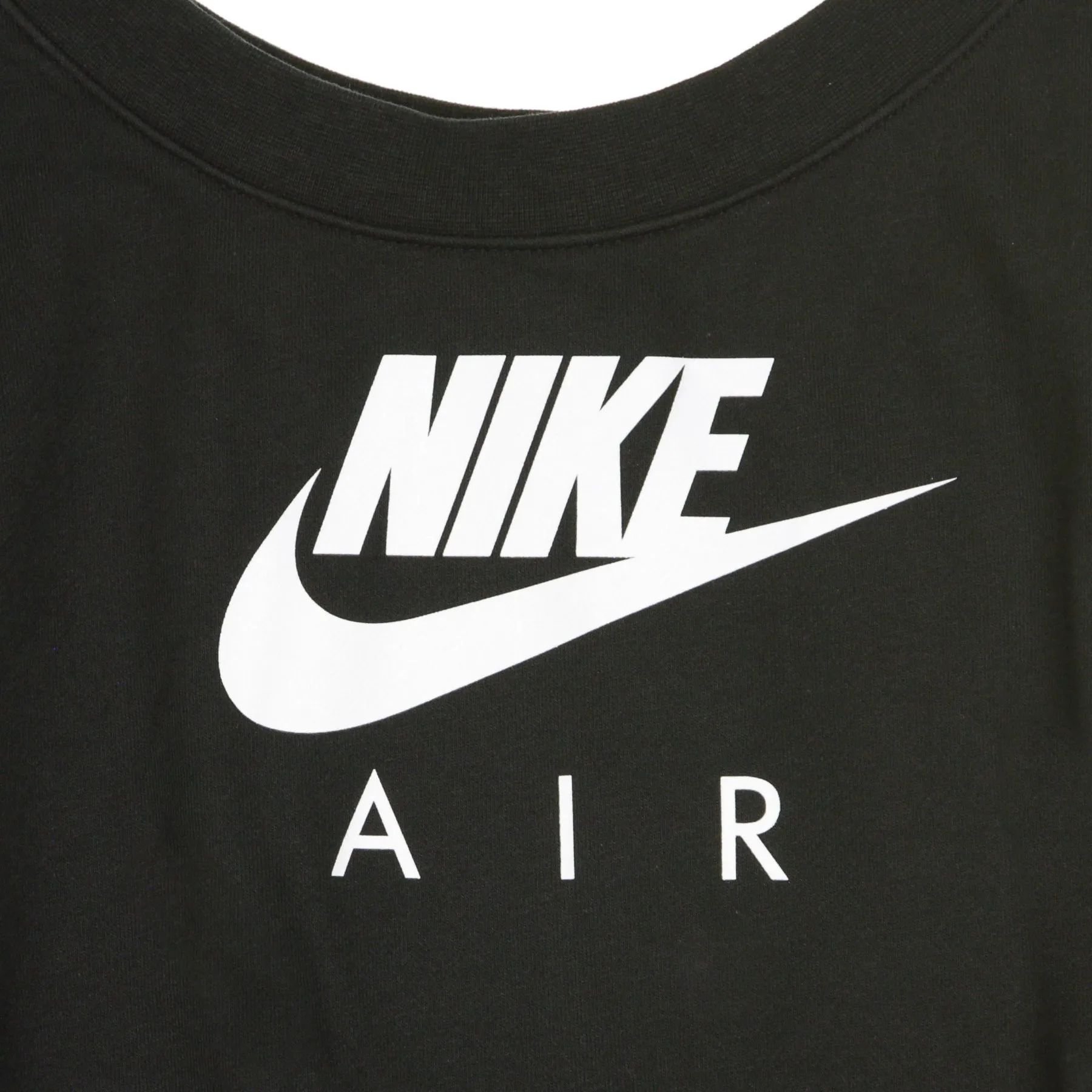 Felpa Leggera Girocollo Donna Sportswear Air Crew Black/white