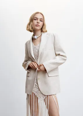 Giacca lino oversize