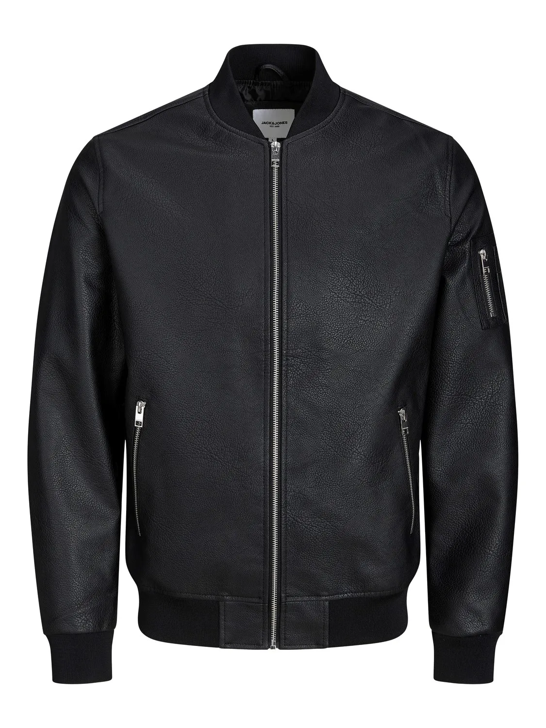 Giubbino uomo bomber ROCKY nero ecopelle