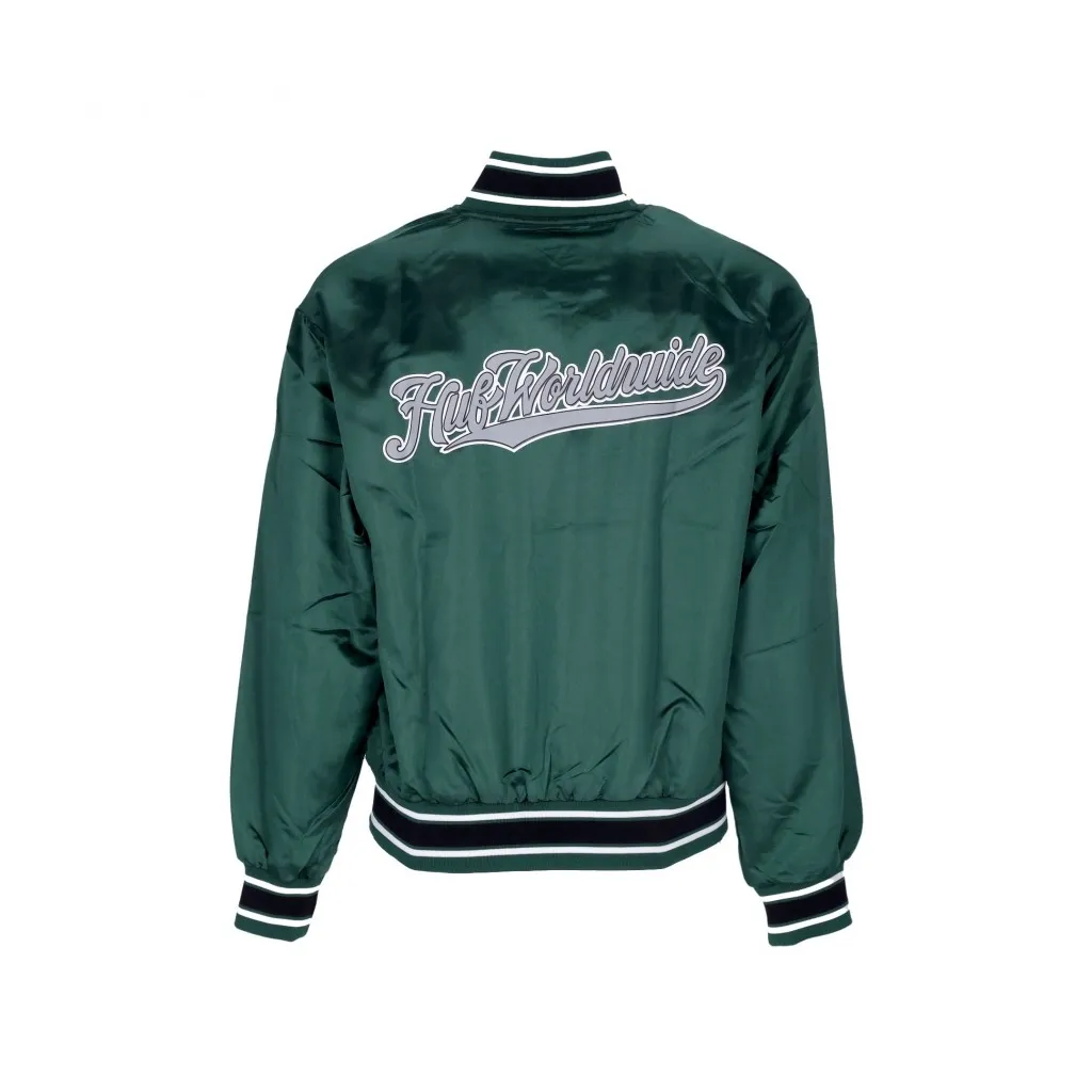 giubbotto bomber uomo crackerjack satin baseball jacket FOREST GREEN