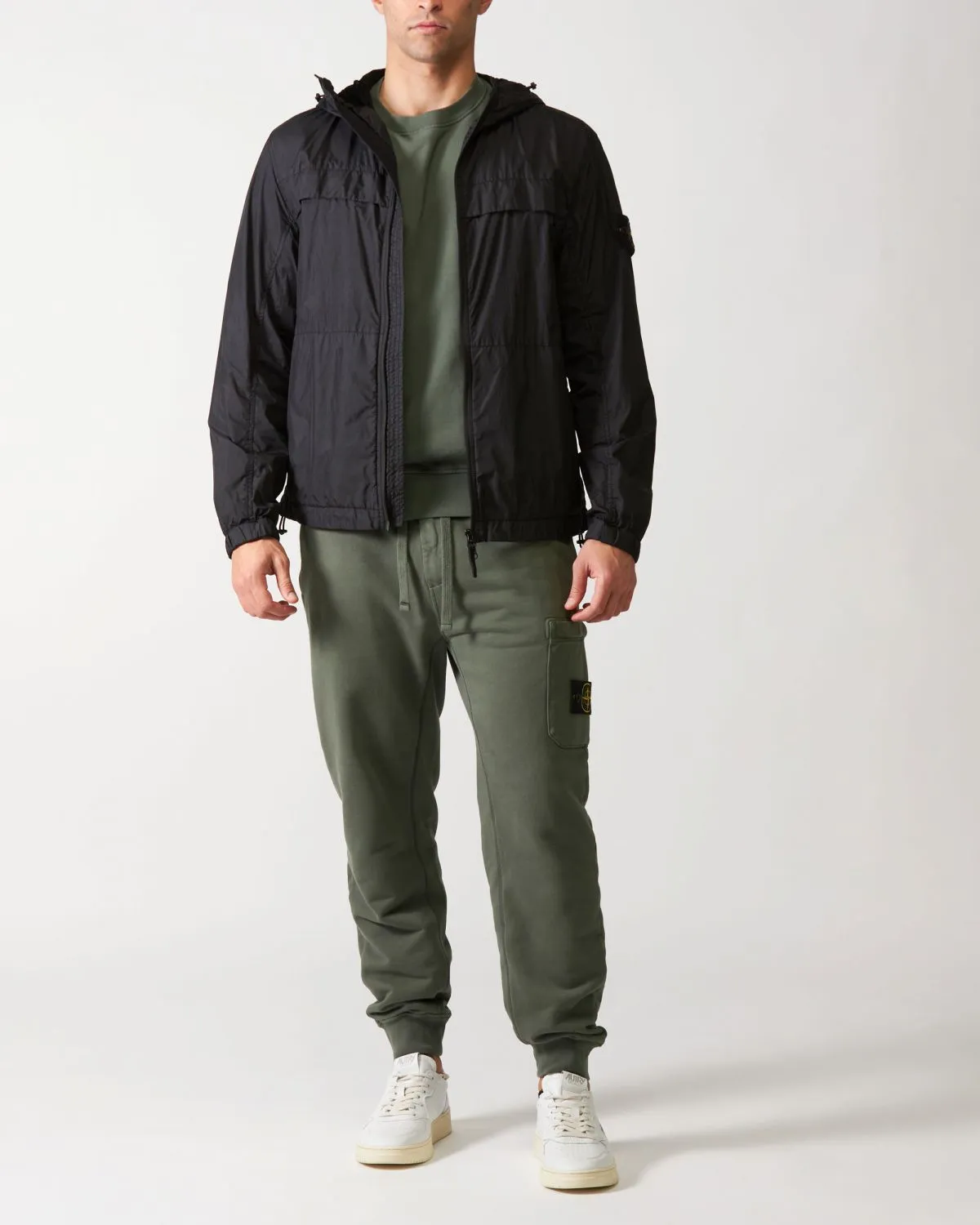 Giubbotto nero Soft-Shell con cappuccio