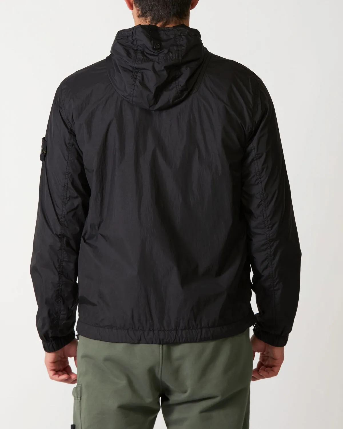 Giubbotto nero Soft-Shell con cappuccio