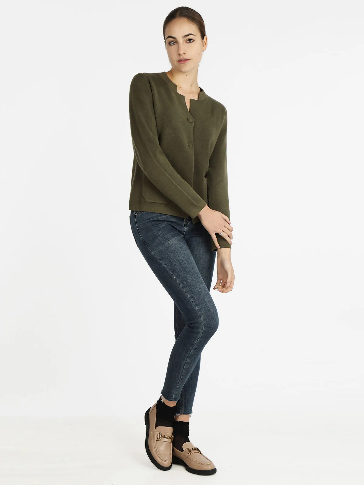 Griffai Cardigan tricoté femme avec boutons